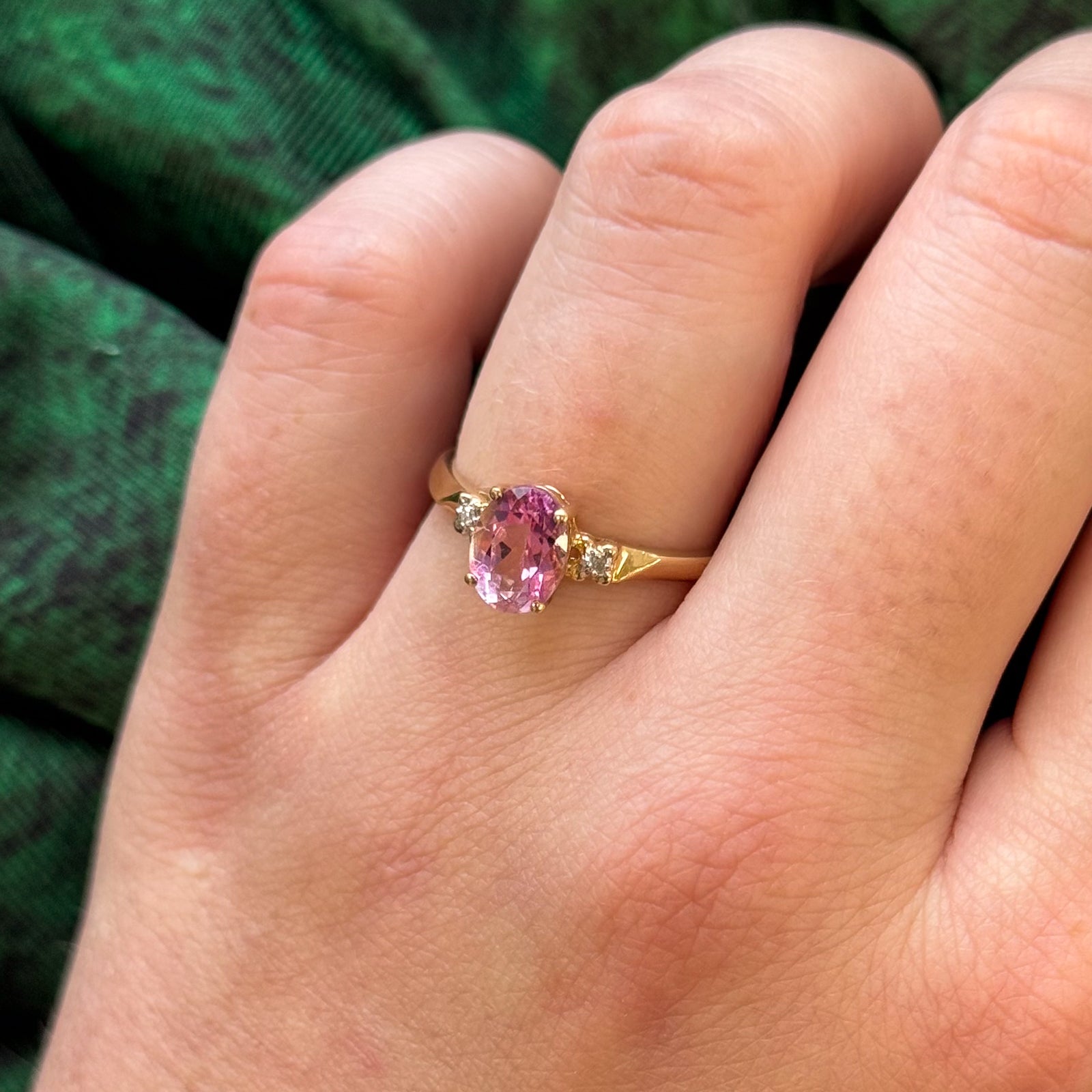 Pink Topaz & Diamond Ring | 1.60ct, 0.01ctw | SZ 7.25 |
