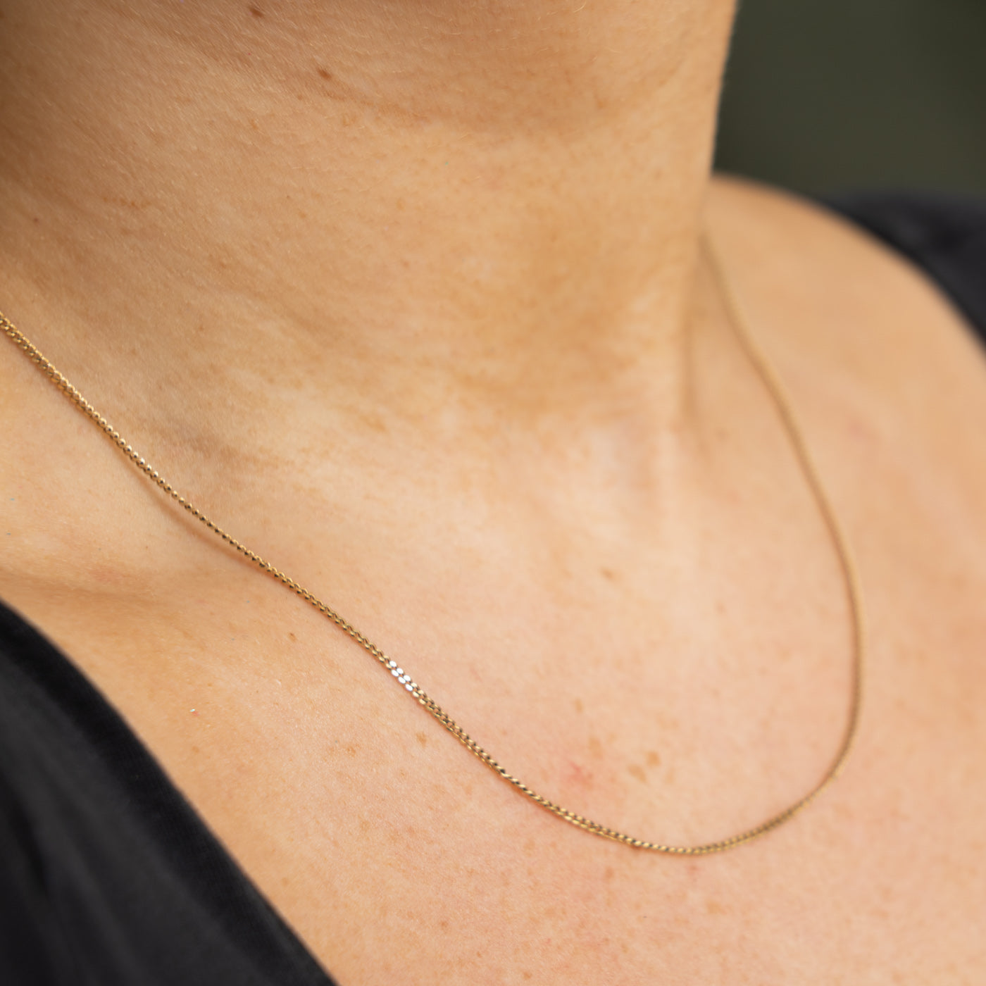 10k Yellow Gold Curb Link Chain | 18.5"