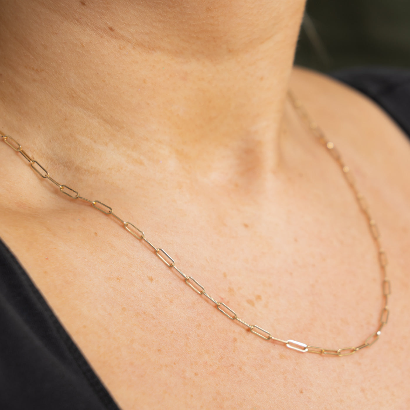 10k Yellow Gold Paperclip Chain | 20"