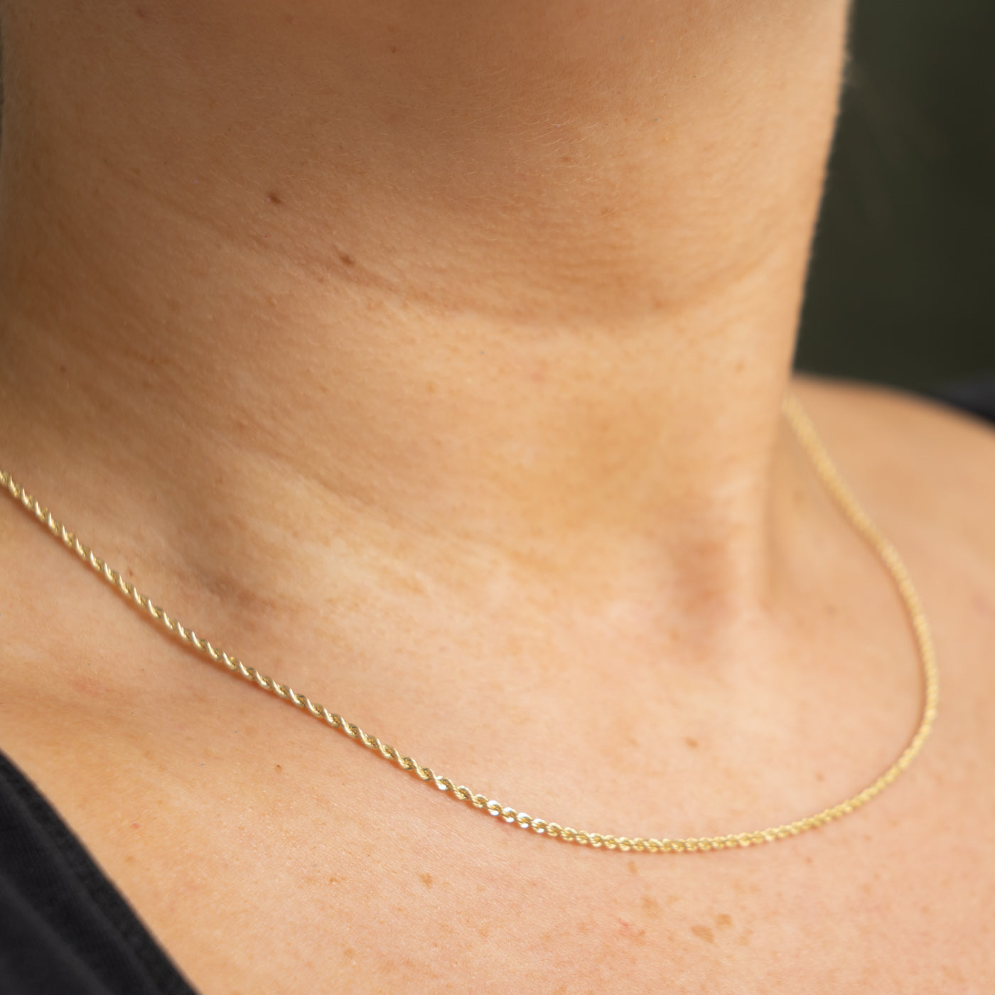 14k Yellow Gold Rope Chain |  1.60mm | 16"