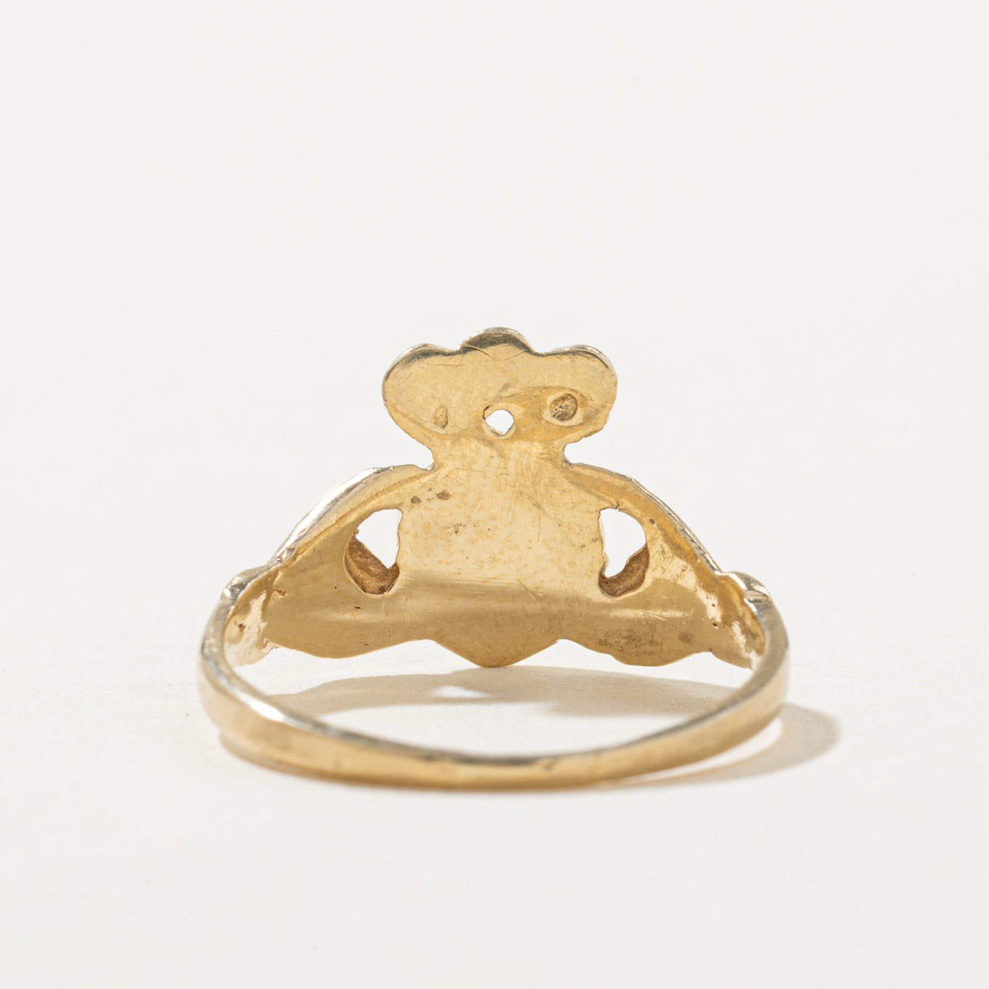 10k Yellow Gold Claddagh Ring | SZ 4.75