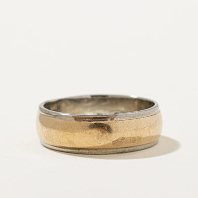 Vintage Canadian 10k Two Tone Gold Band | 6.70mm | SZ 9.75