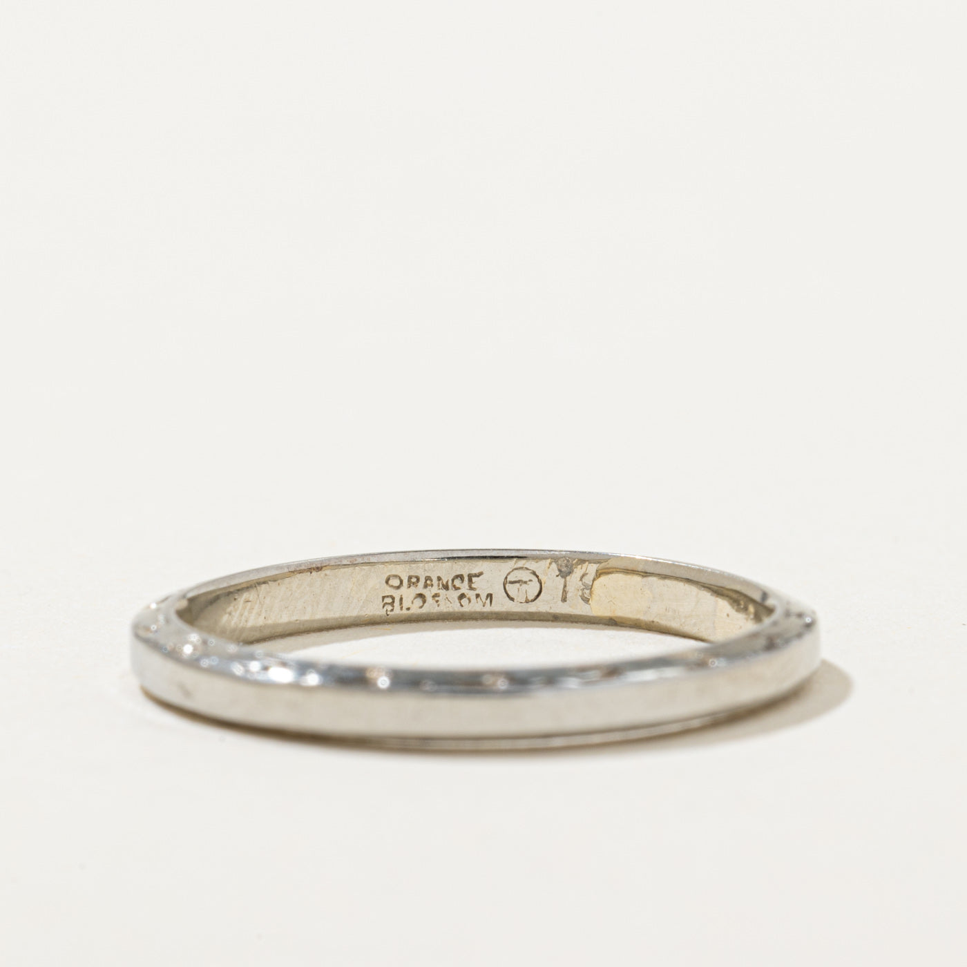 'Orange Blossom' 18K White Gold Band | 2.25mm | SZ 7.5
