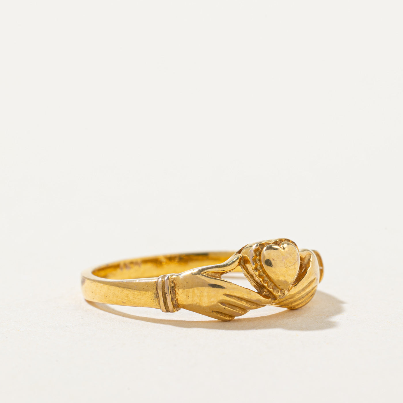 14k Yellow Gold Claddagh Ring | SZ 3.75