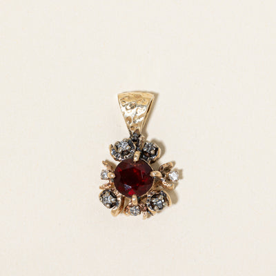 Garnet & Diamond Pendant | 2.25ct, 0.25ctw