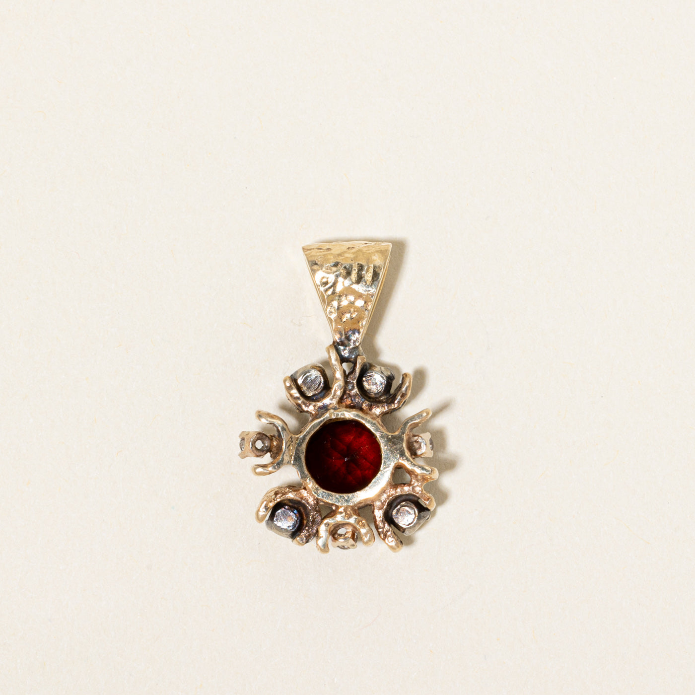 Garnet & Diamond Pendant | 2.25ct, 0.25ctw
