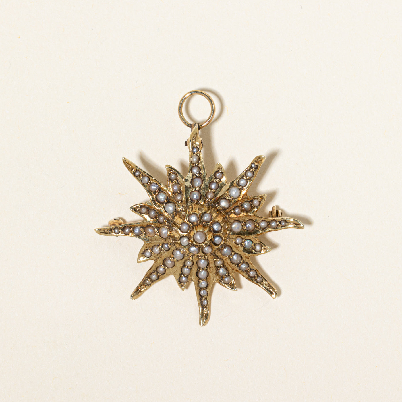 Late Victorian Seed Pearl Brooch & Pendant