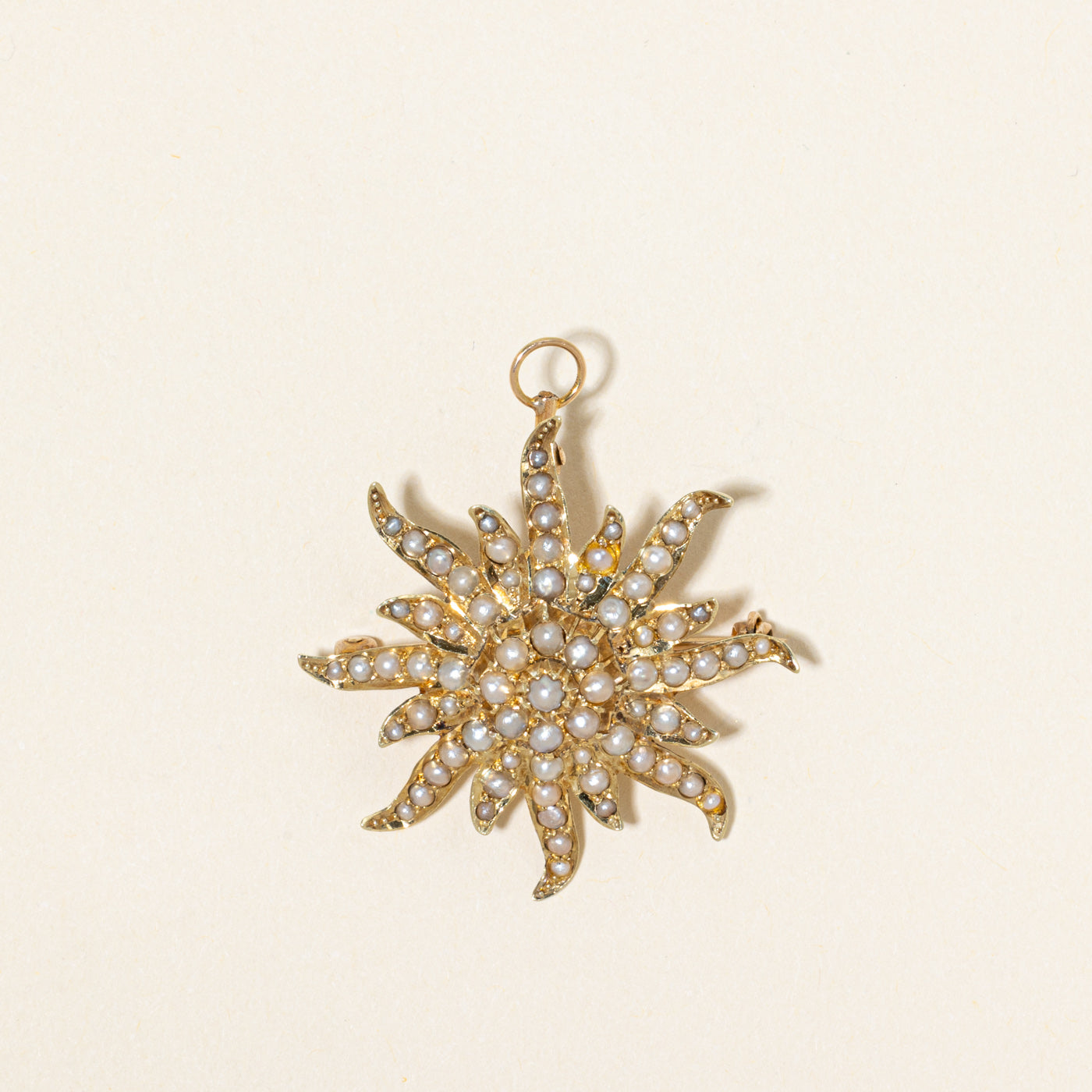 Late Victorian Seed Pearl Brooch & Pendant