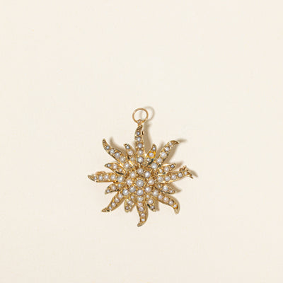 Late Victorian Seed Pearl Brooch & Pendant