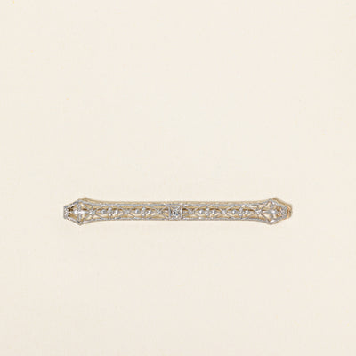 Antique Old European Cut Diamond Brooch | 0.06ct