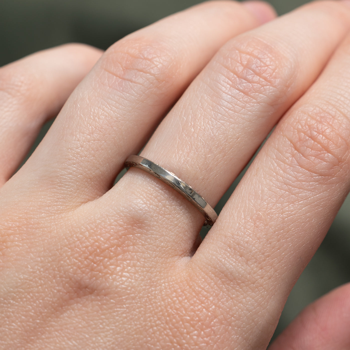 'Orange Blossom' 18K White Gold Band | 2.25mm | SZ 7.5