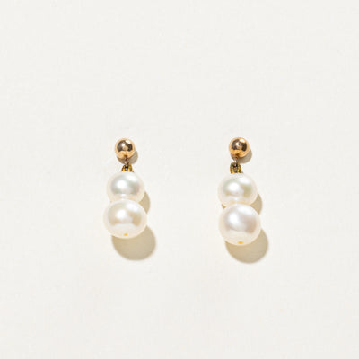 14k Pearl Drop Earrings