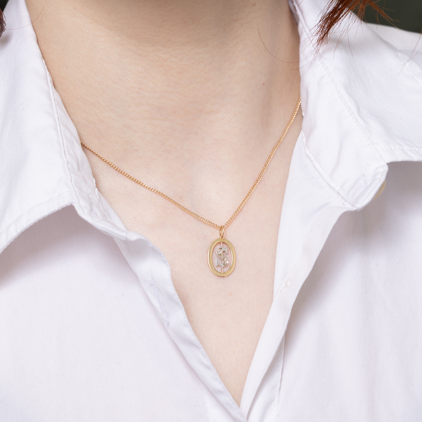 Diamond 'S' Initial Pendant | 0.03ctw