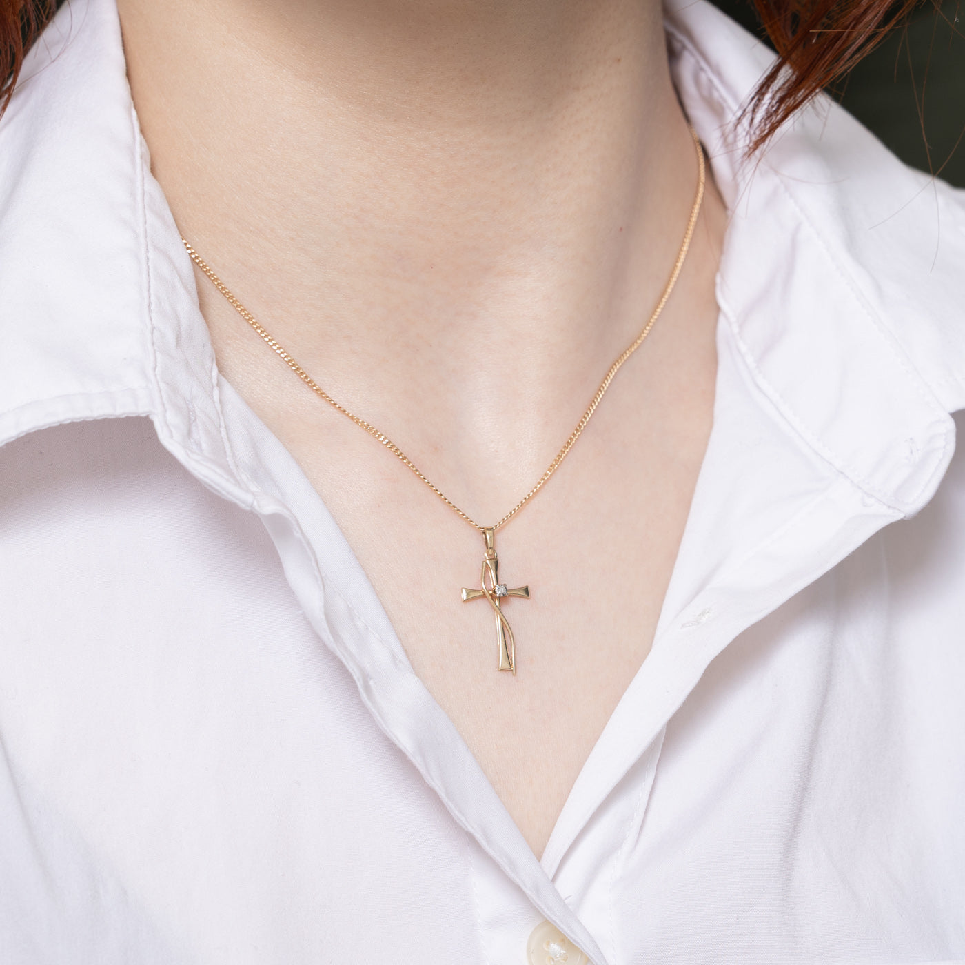Diamond Cross Pendant | 0.01ct