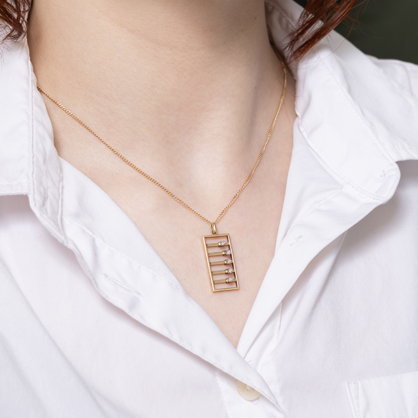 Pendentif à diamants coulissants | 0,10 ct