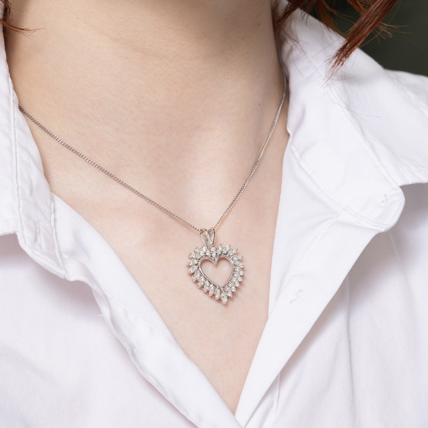Diamond Open Heart Pendant | 1.00ctw