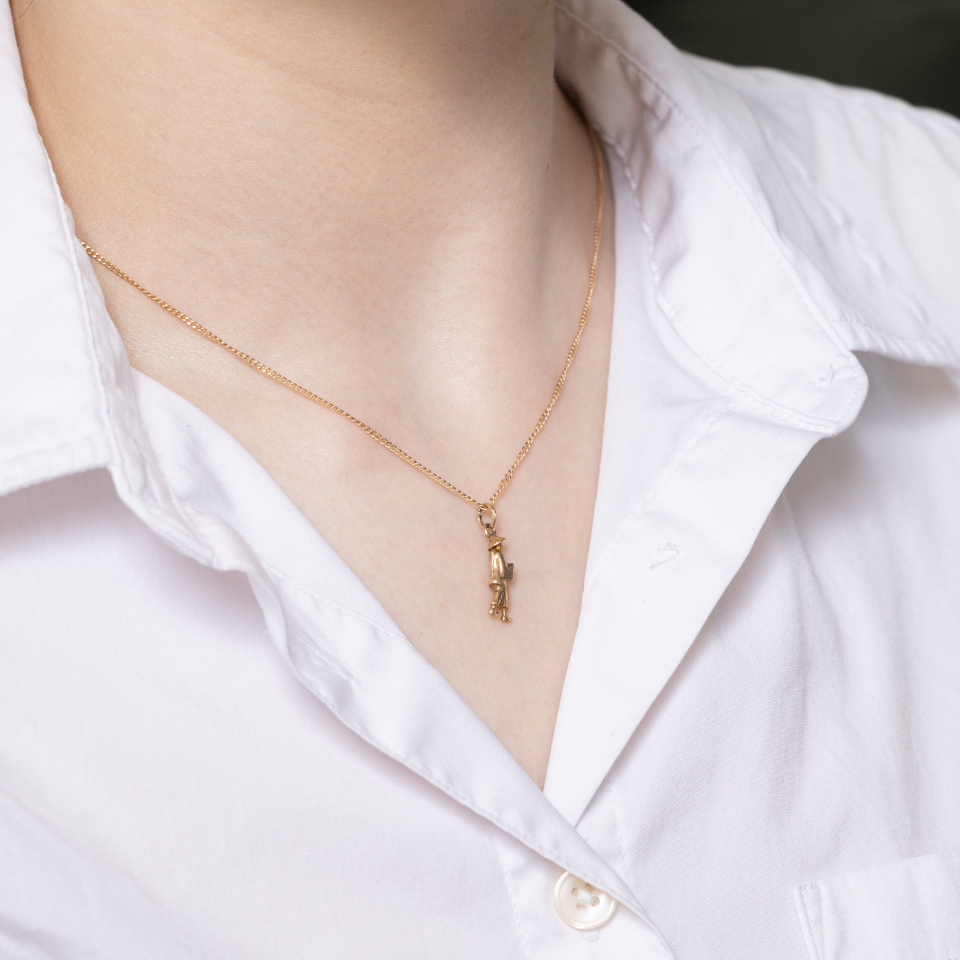 9K Yellow Gold Walking Person Charm