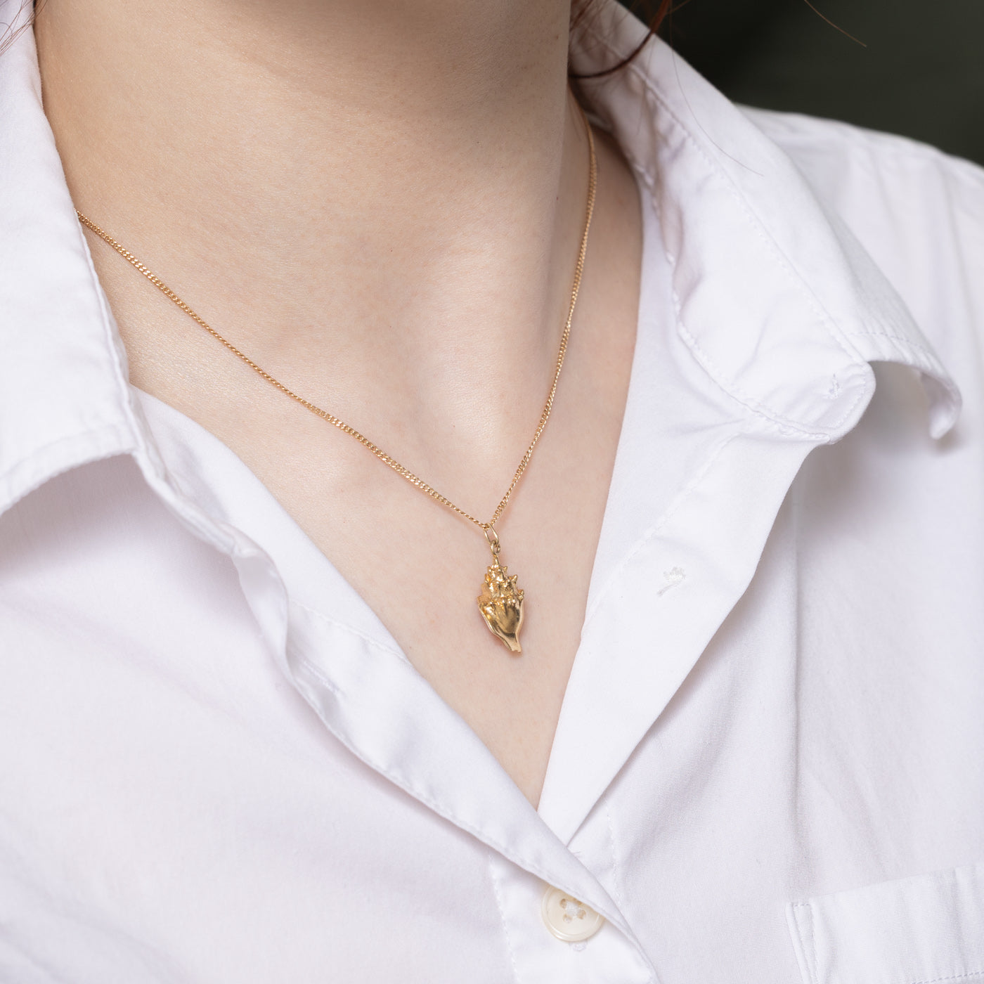 14K Yellow Gold Seashell Charm