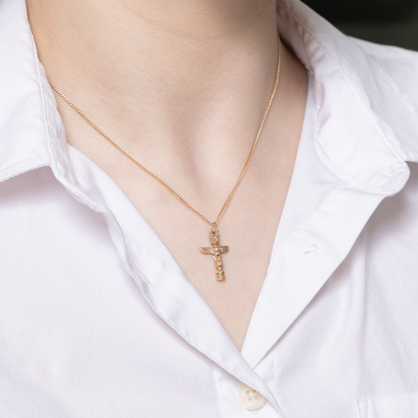 10K Yellow Gold Totem Pole Charm