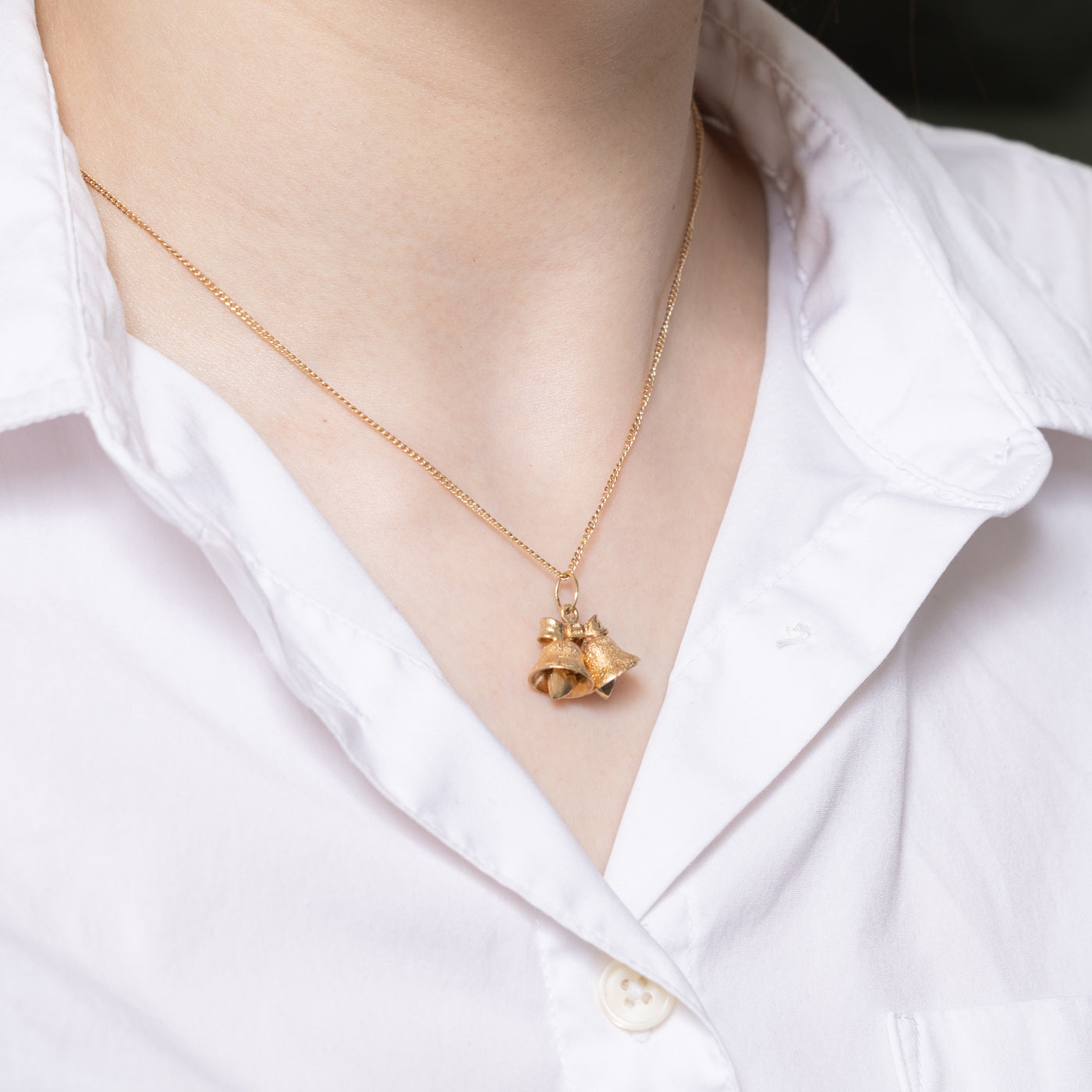 10K Yellow Gold Wedding Bells Charm
