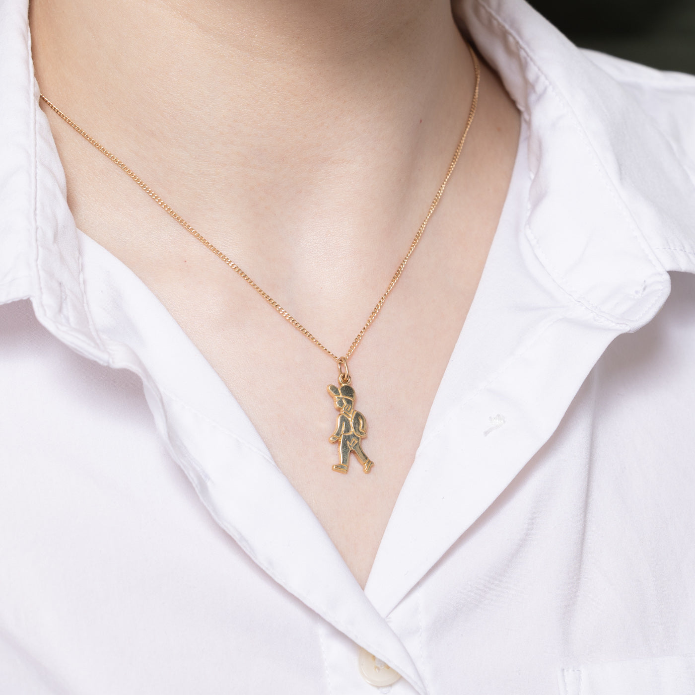 10K Yellow Gold Walking Boy Charm