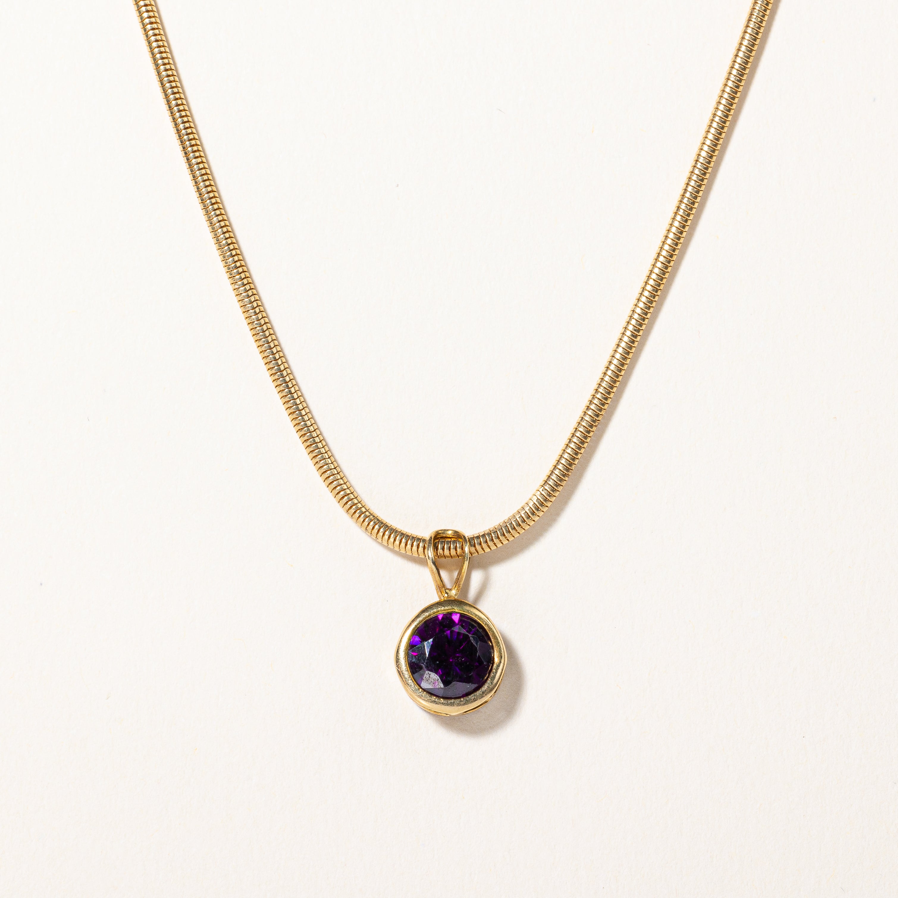 Italian Amethyst Pendant Necklace | 1.00ct | 20" |