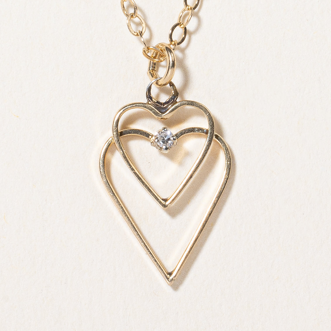 Sapphire Heart Pendant Necklace | 0.01ct | 18" |