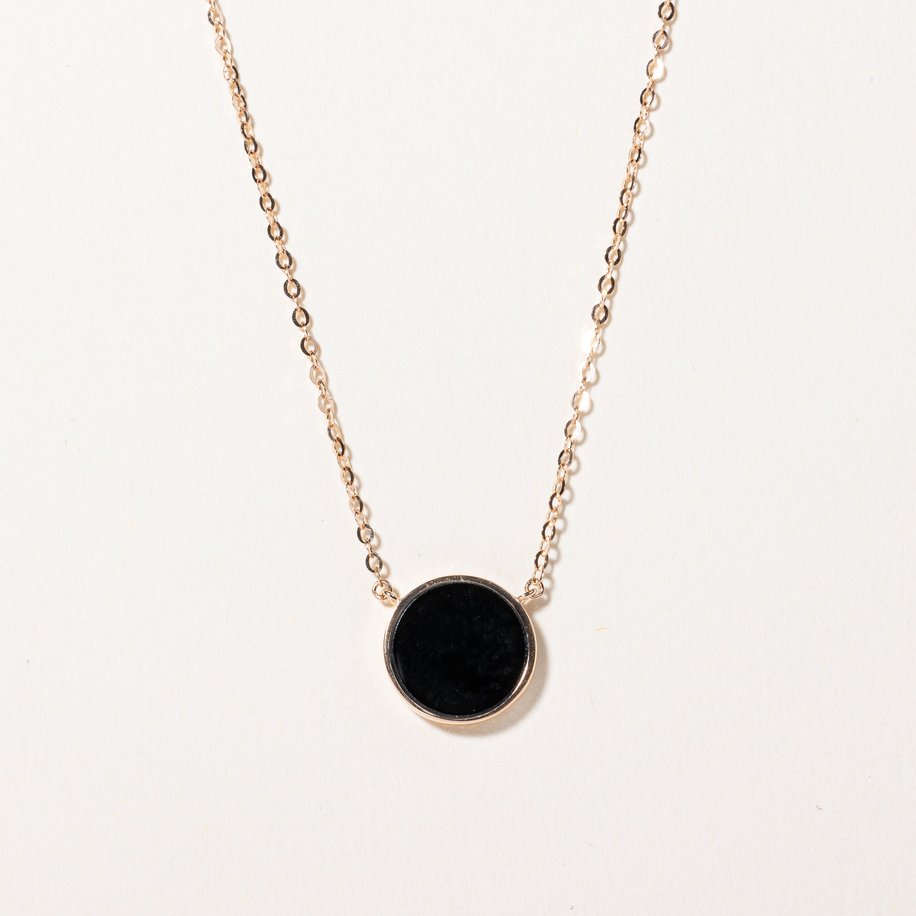 Onyx 'Love' Pendant Necklace | 1.00ct | 18" |