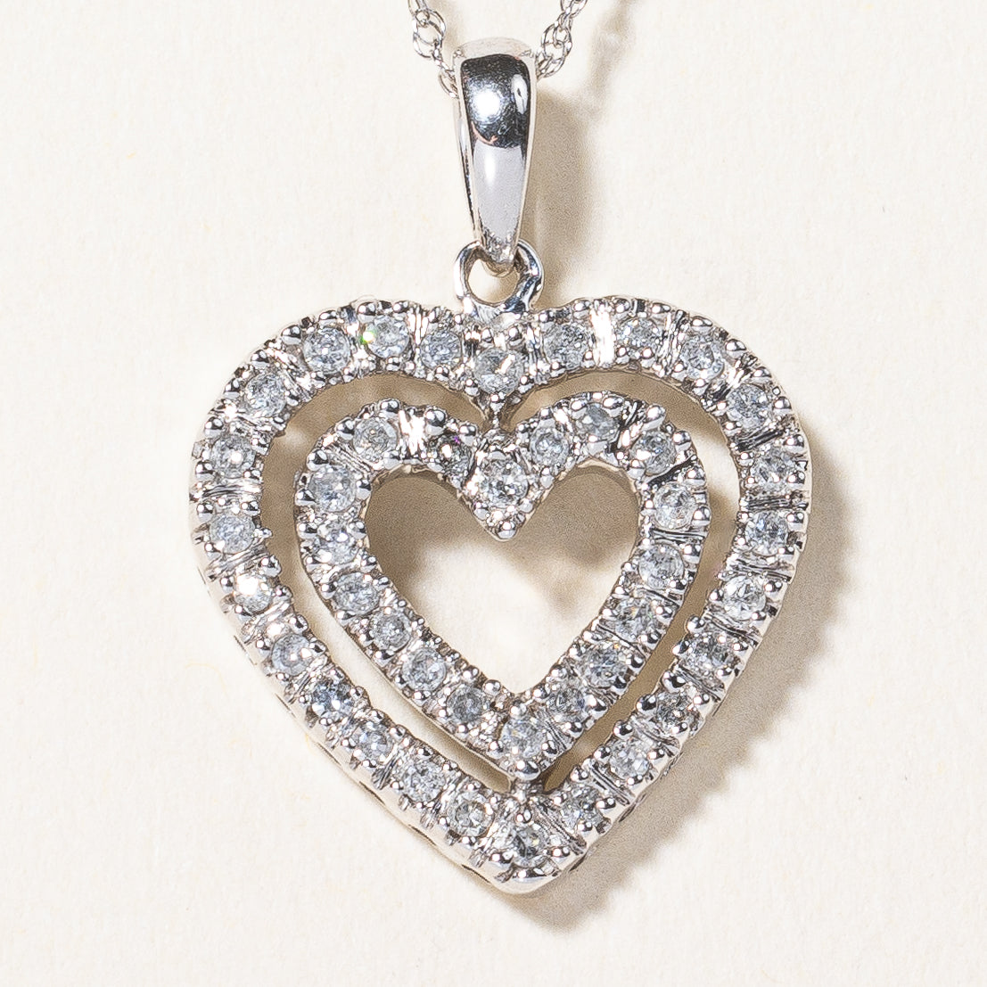 Diamond Heart Pendant Necklace | 0.21ctw | 18" |