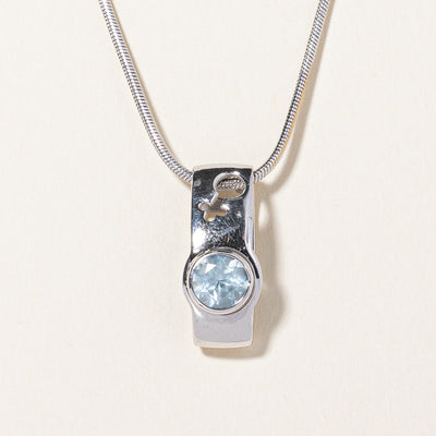 Blue Topaz 'Amore' Pendant Necklace | 0.90ct | 18