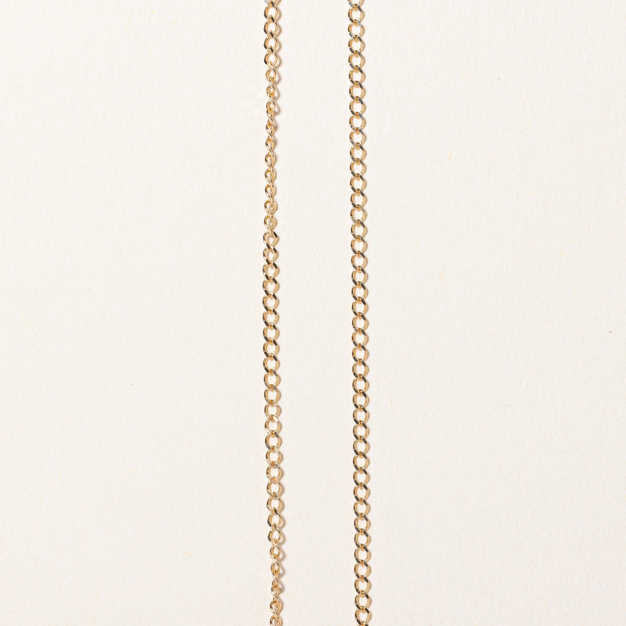 Sapphire & Diamond Scoop Pendant Necklace | 0.60ctw, 0.01ctw | 16" |