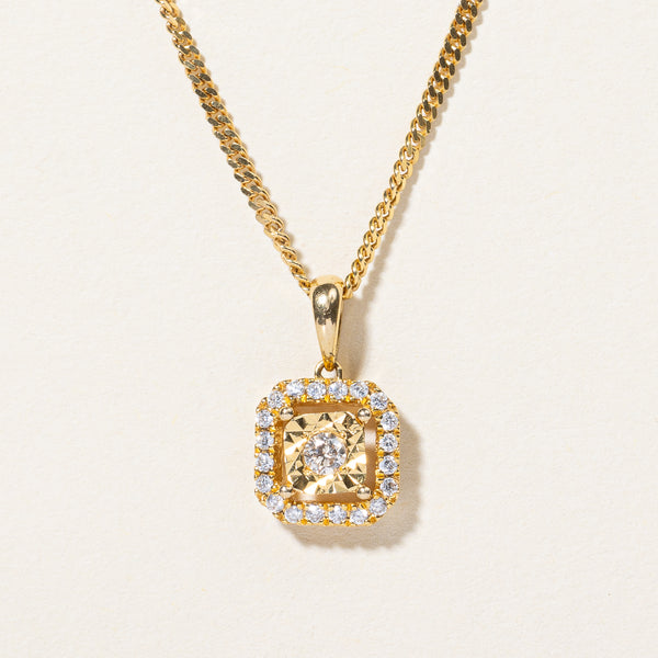 Diamond Pendant & Necklace | 0.16ctw | 16