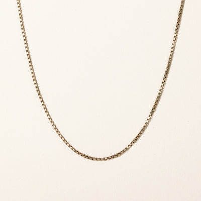 Yellow Gold Box Link Chain | 21