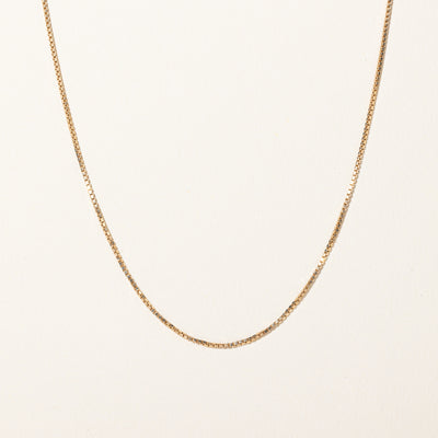 10k Yellow Gold Box Link Chain | 18