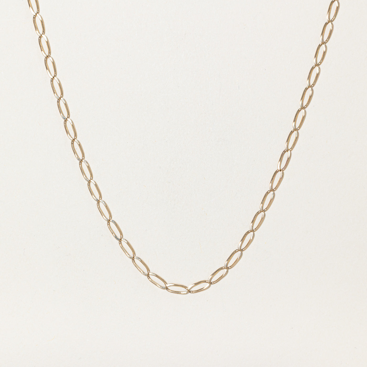 10k Yellow Gold Oval Curb Link Chain | 24"