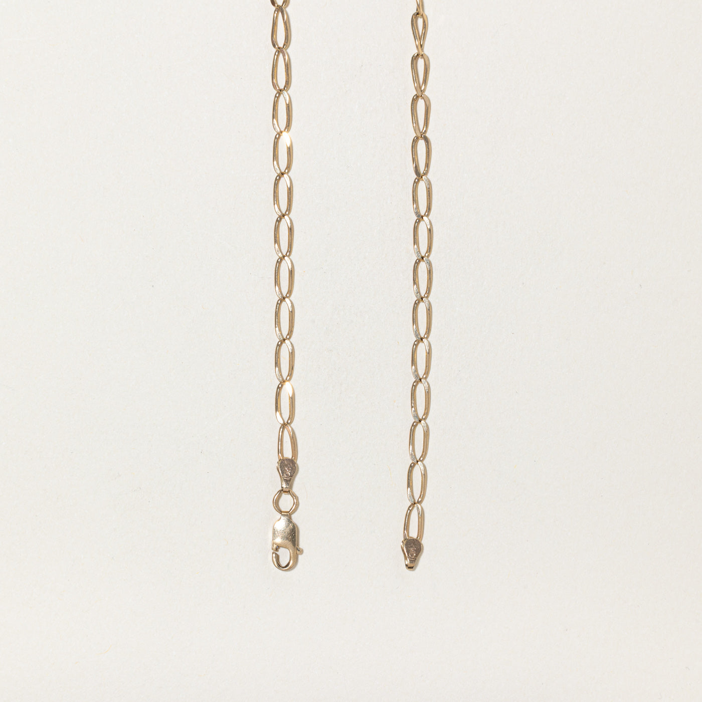 10k Yellow Gold Oval Curb Link Chain | 24"
