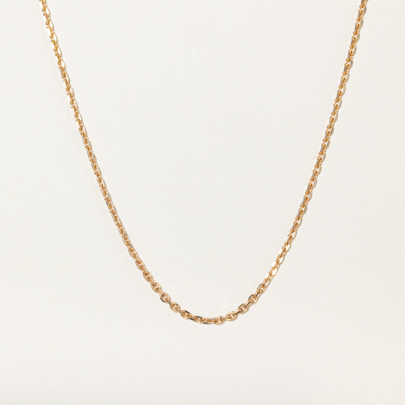 10k Yellow Gold Knife Edge Cable Link Chain | 24"