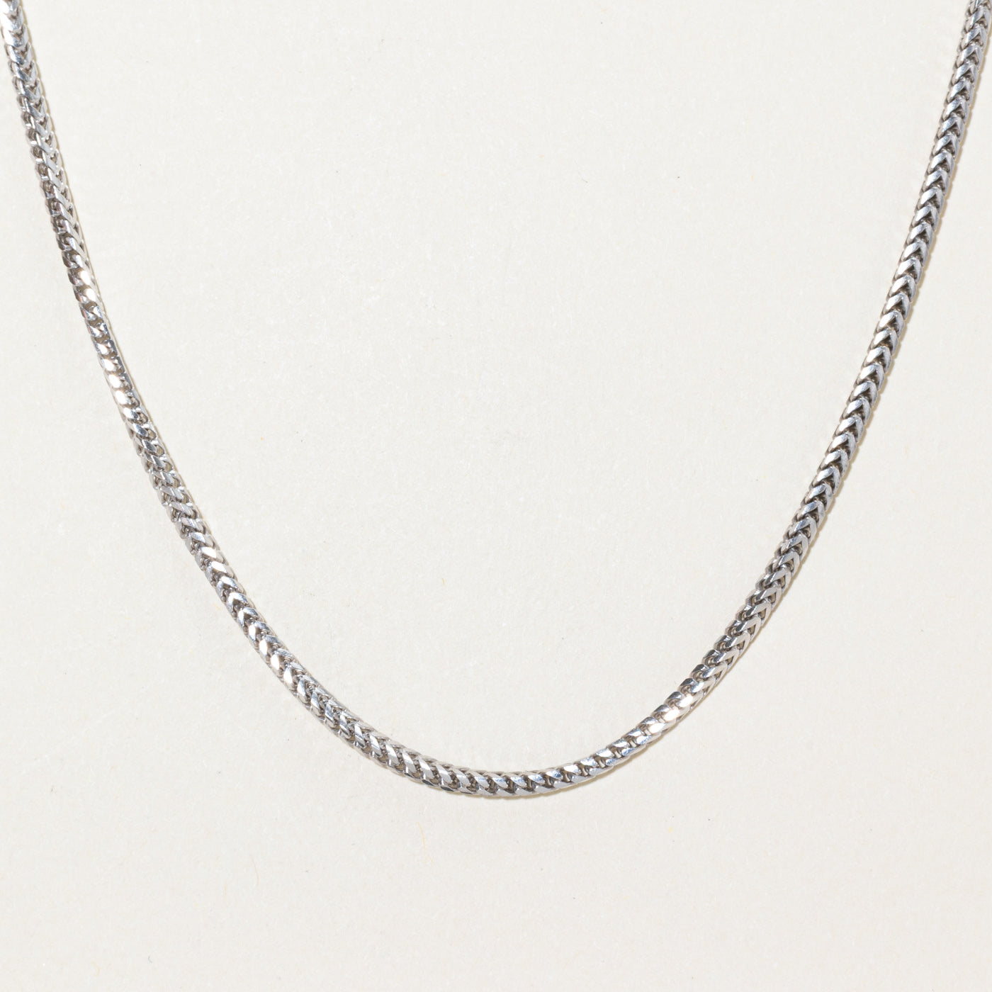 10k White Gold Foxtail Chain | 24"