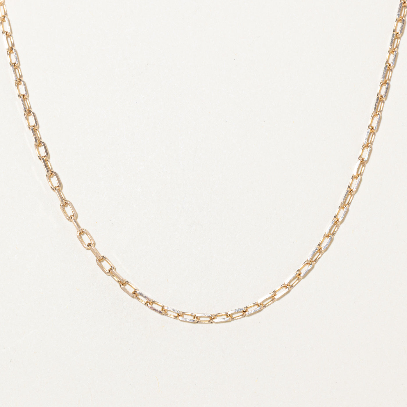 10k Yellow Gold Paperclip Chain | 16"
