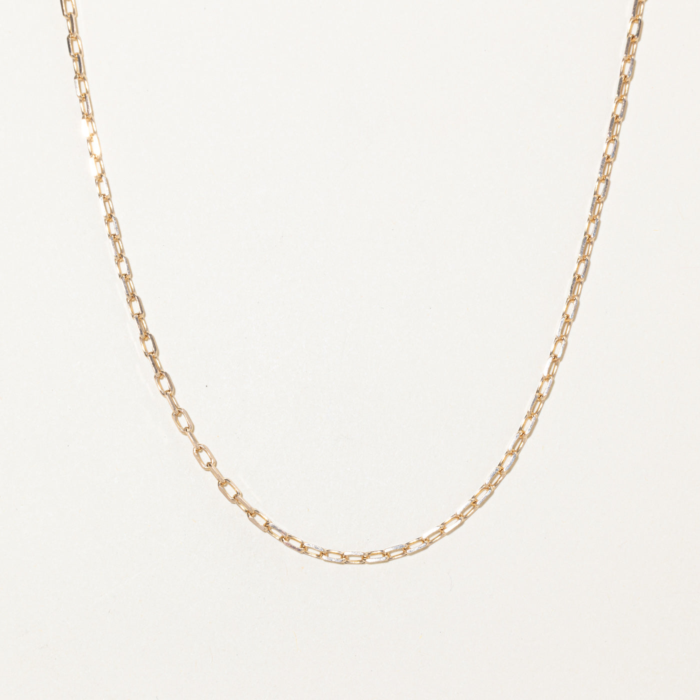 10k Yellow Gold Paperclip Chain | 16"