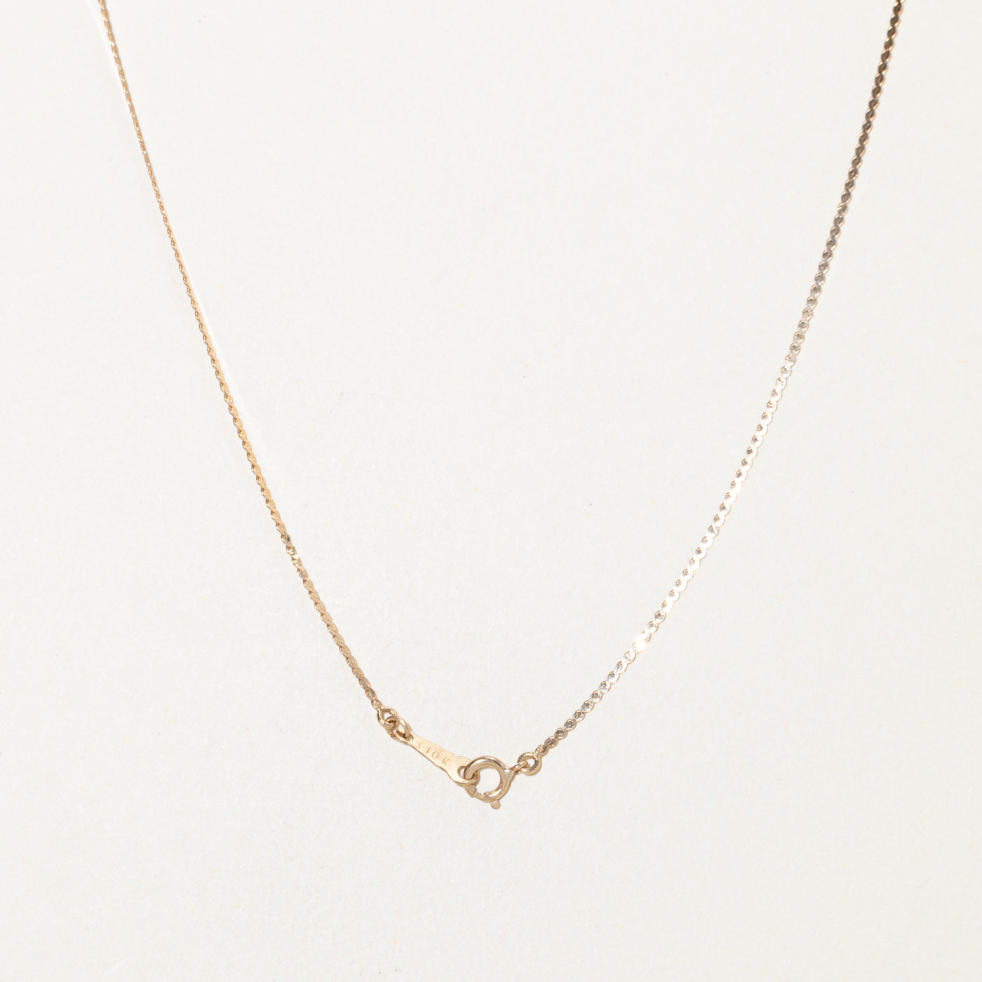 10k Yellow Gold "X" Swoosh Pendant Necklace | 13"