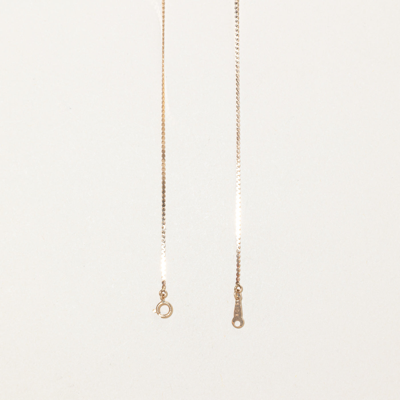10k Yellow Gold "X" Swoosh Pendant Necklace | 13"