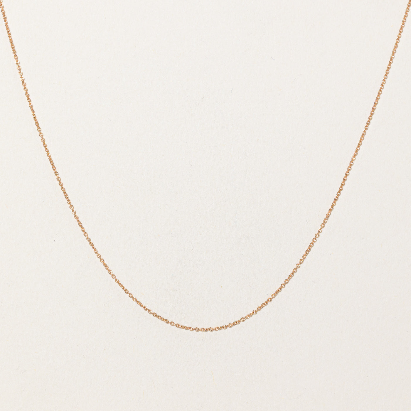 14k Rose Gold Cable Link Chain | 17"