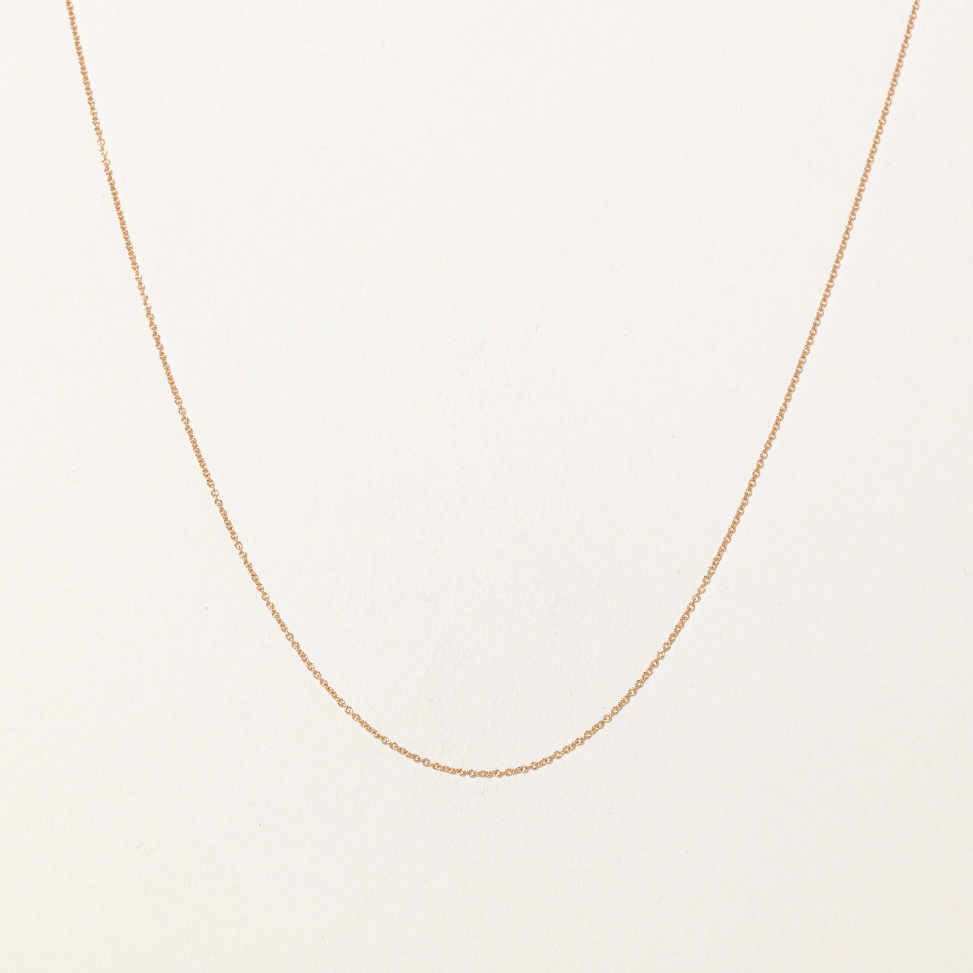 14k Rose Gold Cable Link Chain | 17"
