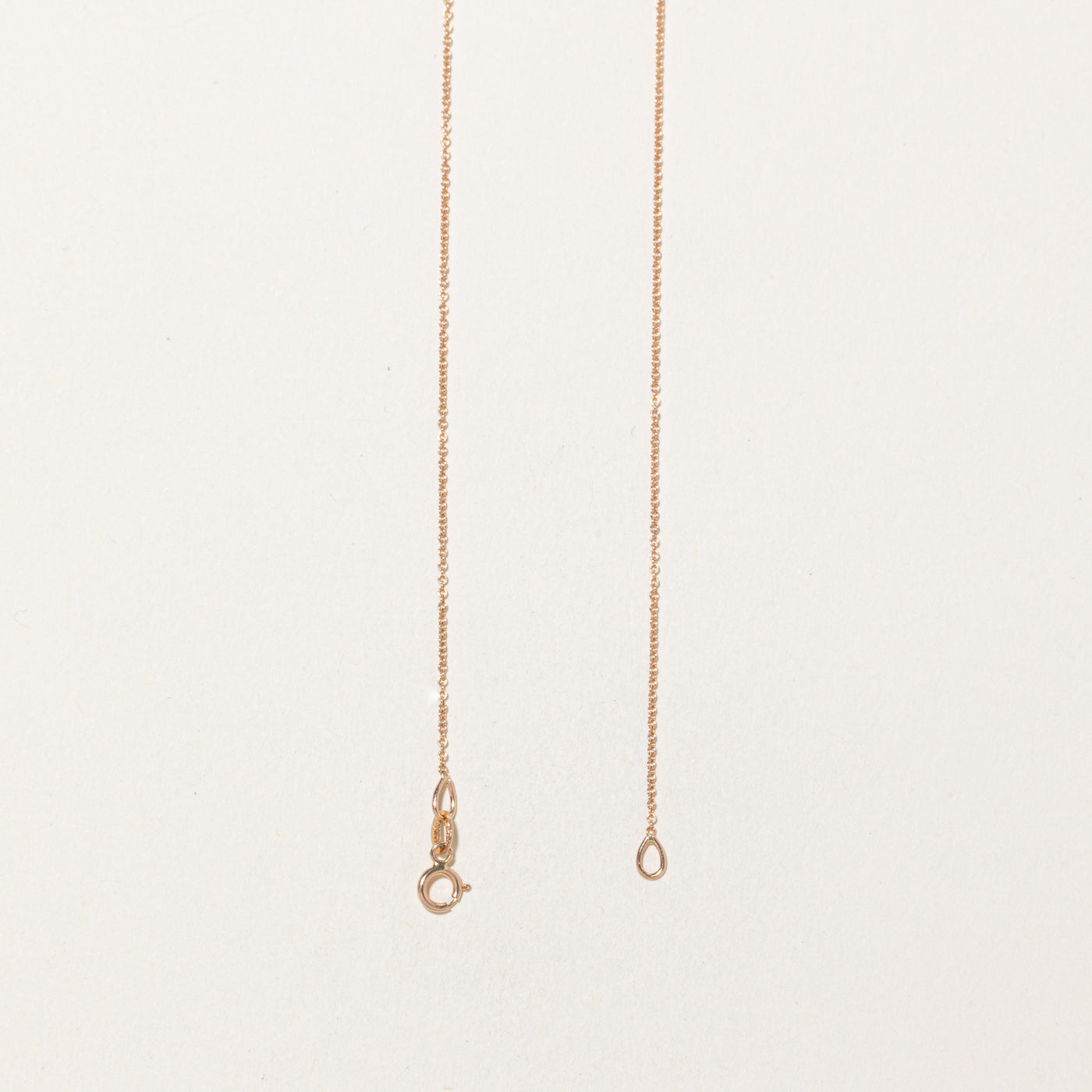 14k Rose Gold Cable Link Chain | 17"