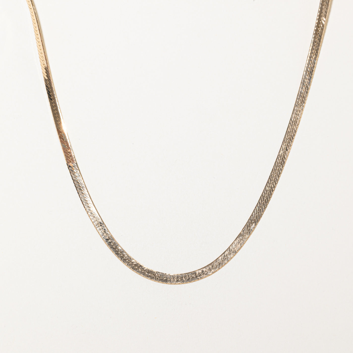 14k Yellow Gold Herringbone Chain | 18"