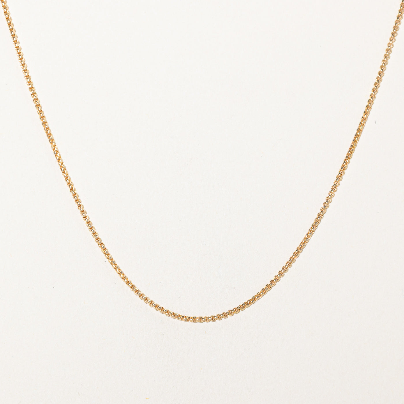 14k Yellow Gold Box Link Chain | 20"