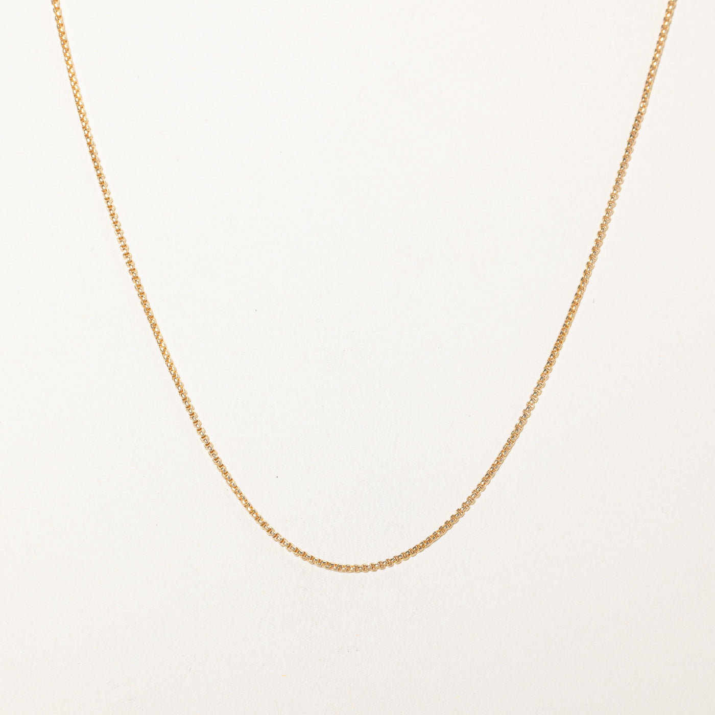14k Yellow Gold Box Link Chain | 20"
