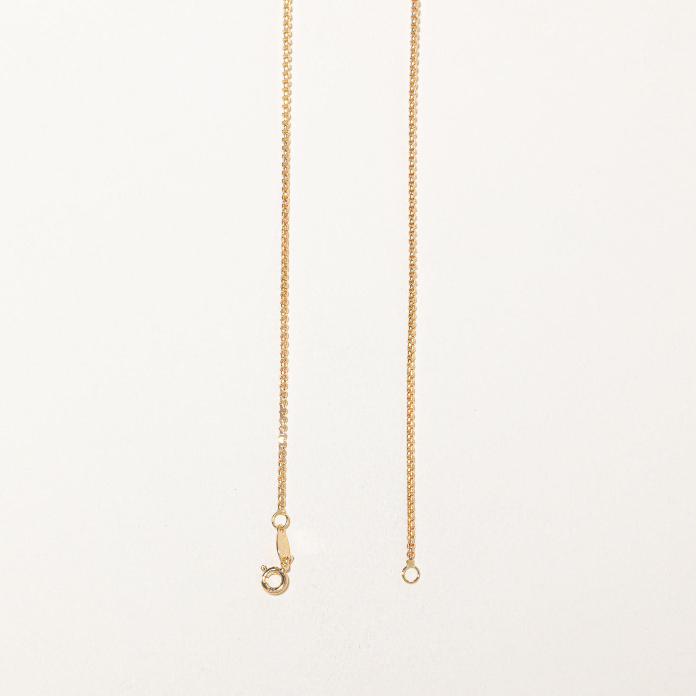 14k Yellow Gold Box Link Chain | 20"