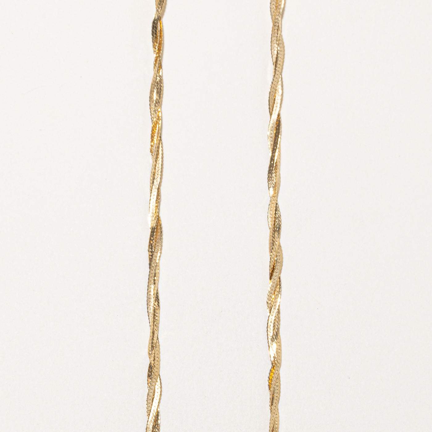 14k Yellow Gold Twisted Herringbone Chain | 16"